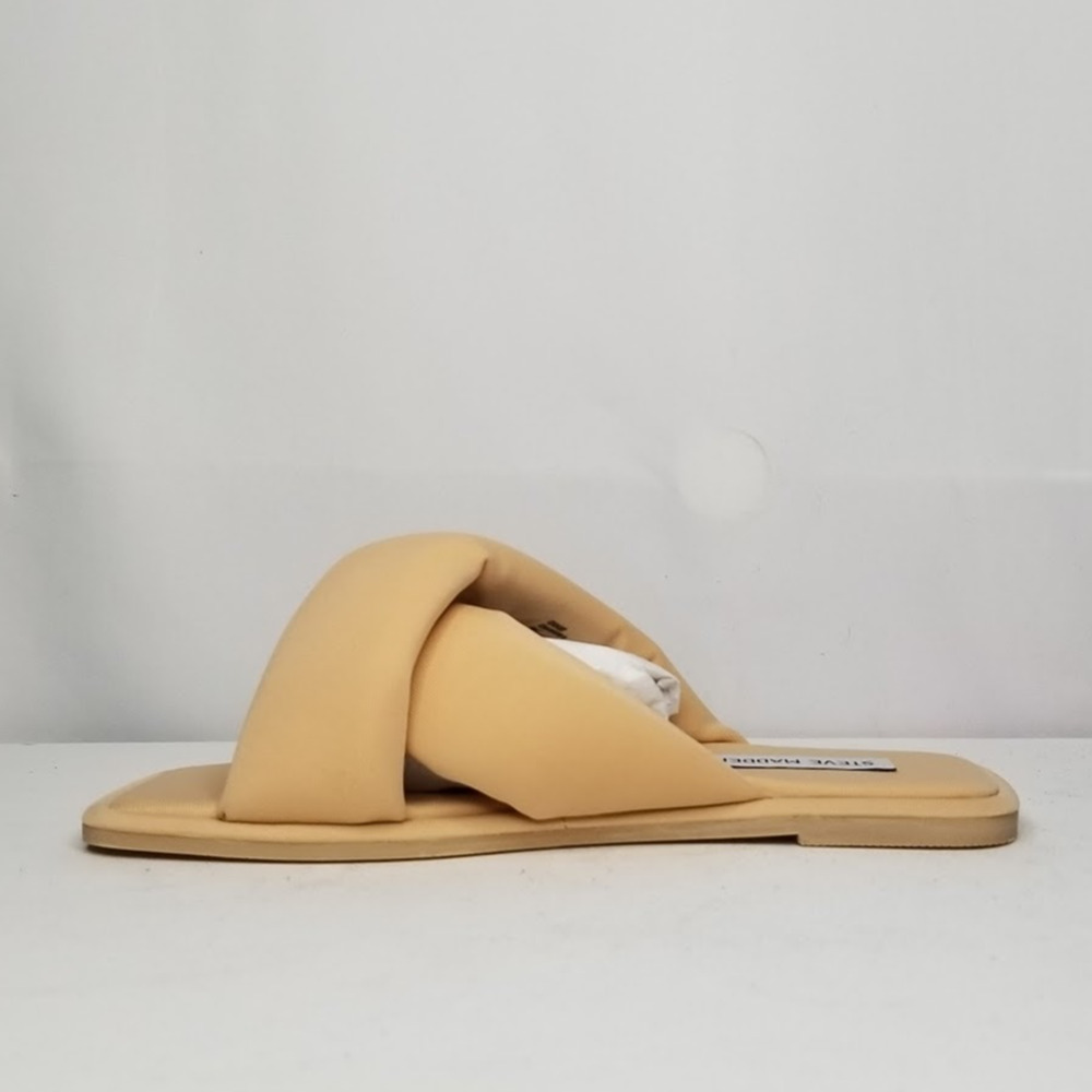 Steve Madden Women's Dixie Comfort Slip On Slide Sandals Size 8 Natural NWT - Picture 4 of 7